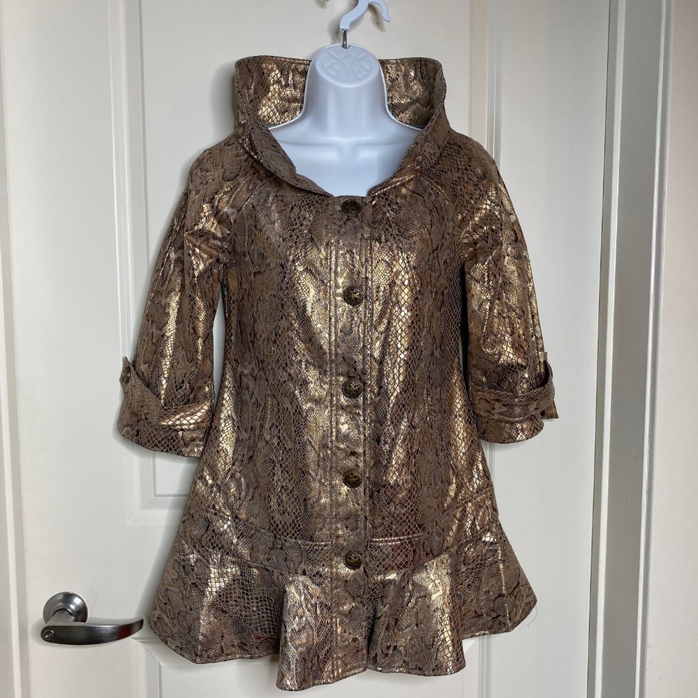 NWT Peppe Peluso Peplum Snake Print Jacket / Dress